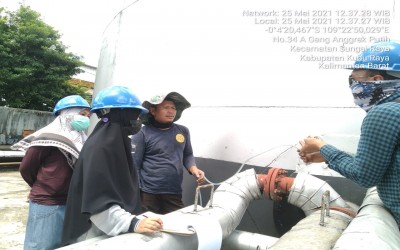 Kalibrasi Tangki Ukur Silinder Tegak (TUTSIT) di Kecamatan Sungai Raya